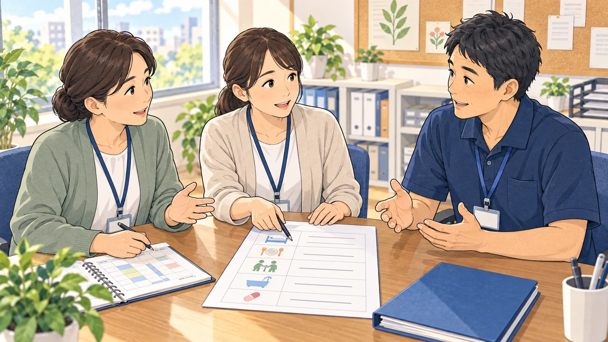 ヘルパーが自己判断で支援を変えてしまう｜事業所が抱える悩みと対応の進め方を題材にしたイラスト